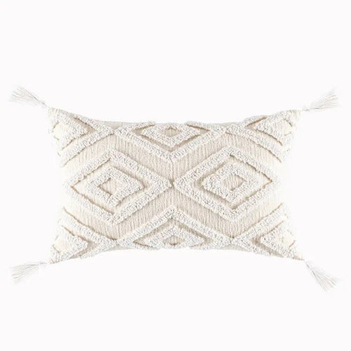 Boho Cotton Cushion Cover with Tassels | Tufted Design 9 & 10