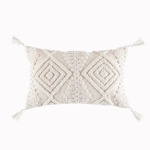 Boho Cotton Cushion Cover with Tassels | Tufted Design 9 & 10