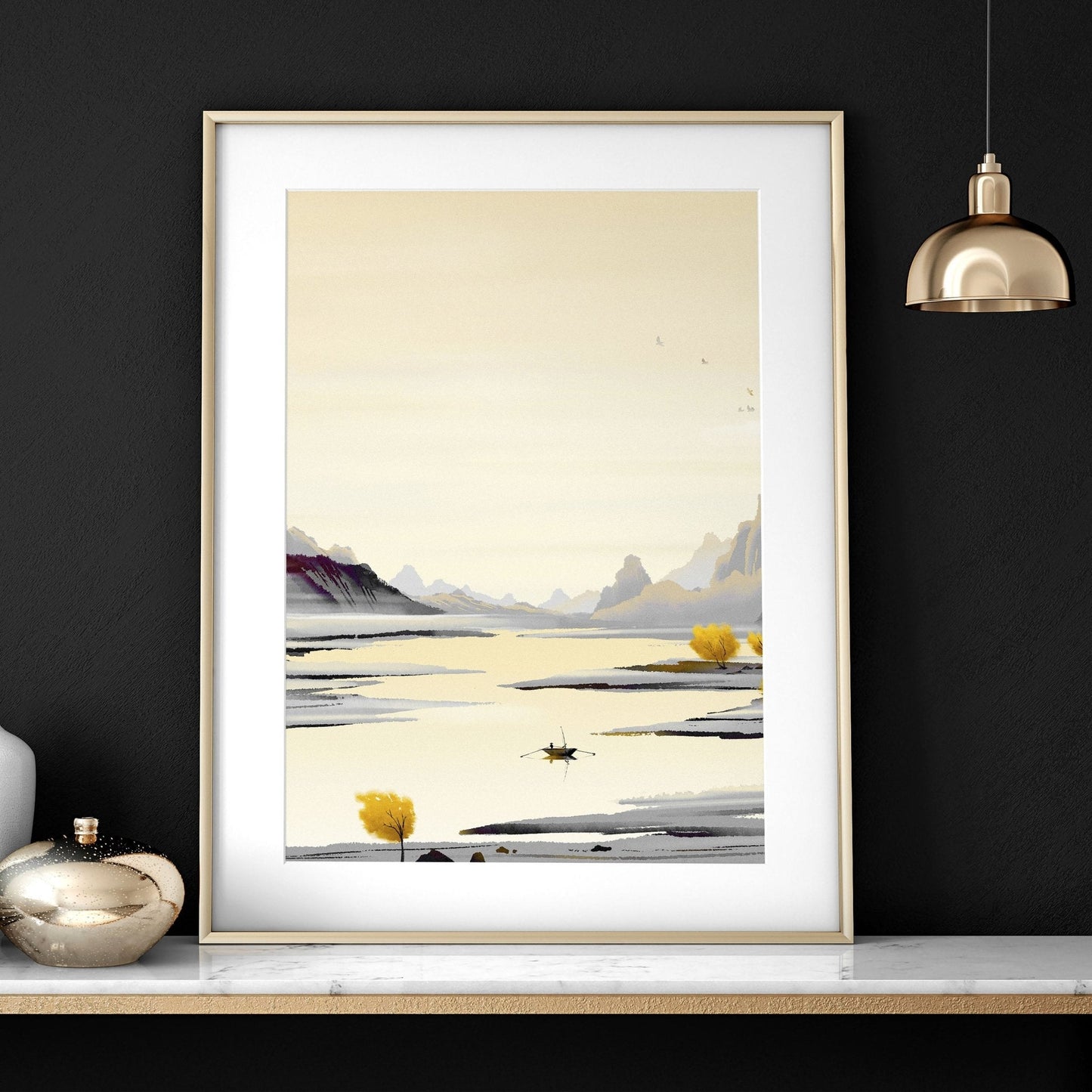 Wall art home office | set of 3 Japanese wall art